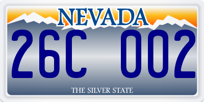 NV license plate 26C002