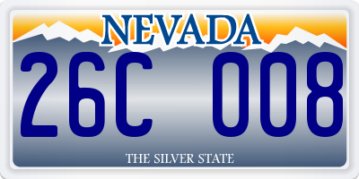 NV license plate 26C008