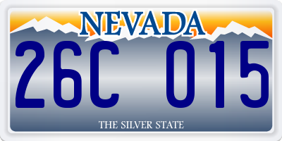 NV license plate 26C015