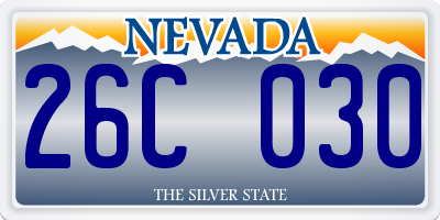 NV license plate 26C030