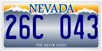 NV license plate 26C043