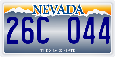 NV license plate 26C044