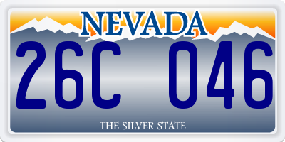 NV license plate 26C046