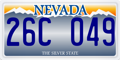 NV license plate 26C049