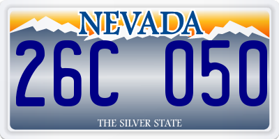 NV license plate 26C050