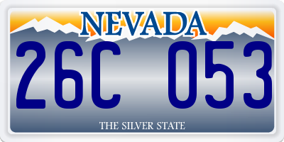 NV license plate 26C053