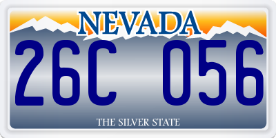 NV license plate 26C056