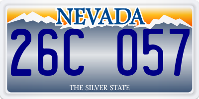 NV license plate 26C057