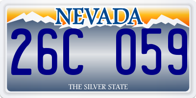NV license plate 26C059