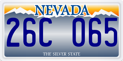 NV license plate 26C065