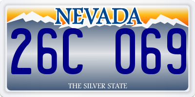 NV license plate 26C069