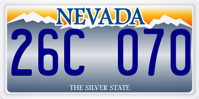 NV license plate 26C070