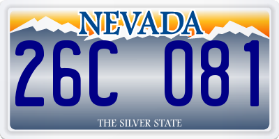 NV license plate 26C081