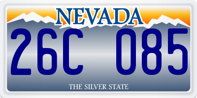 NV license plate 26C085