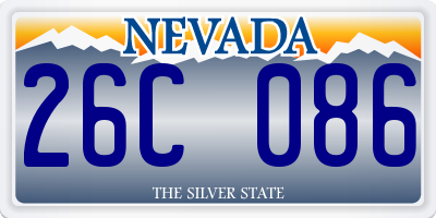 NV license plate 26C086