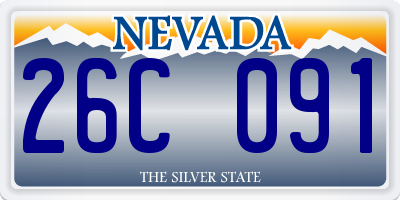 NV license plate 26C091