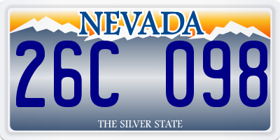 NV license plate 26C098