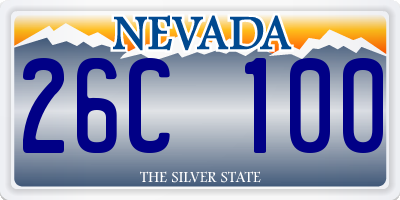 NV license plate 26C100