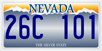 NV license plate 26C101