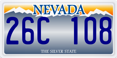 NV license plate 26C108