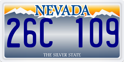 NV license plate 26C109