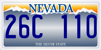 NV license plate 26C110
