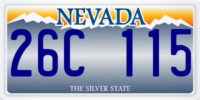 NV license plate 26C115