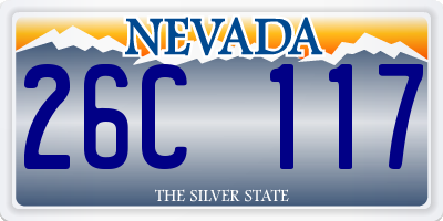 NV license plate 26C117