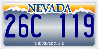 NV license plate 26C119