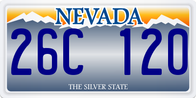 NV license plate 26C120