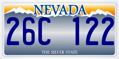 NV license plate 26C122