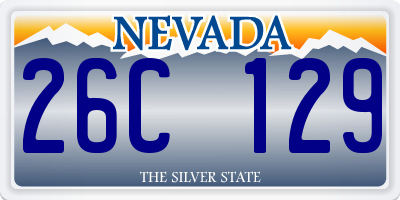 NV license plate 26C129