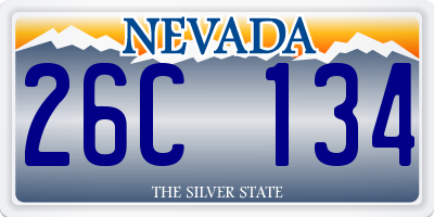 NV license plate 26C134