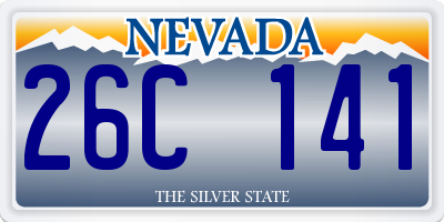 NV license plate 26C141