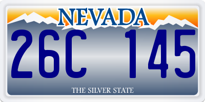 NV license plate 26C145