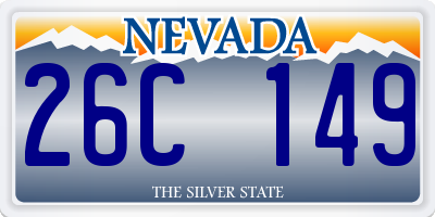 NV license plate 26C149