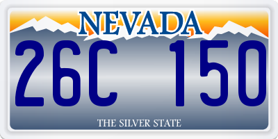 NV license plate 26C150