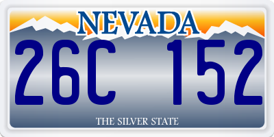 NV license plate 26C152