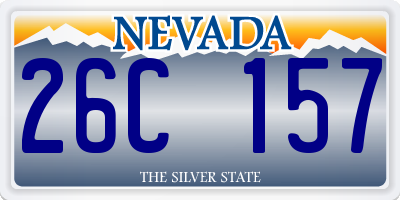 NV license plate 26C157