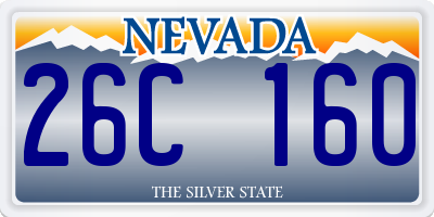 NV license plate 26C160