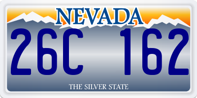NV license plate 26C162