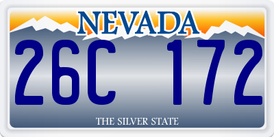 NV license plate 26C172