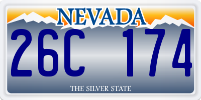 NV license plate 26C174