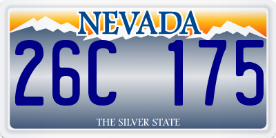 NV license plate 26C175