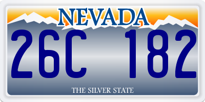 NV license plate 26C182