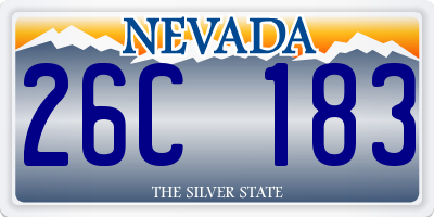 NV license plate 26C183