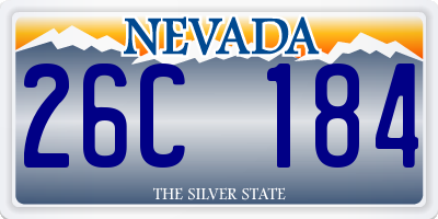 NV license plate 26C184