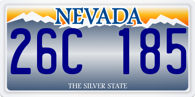 NV license plate 26C185