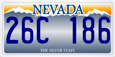 NV license plate 26C186