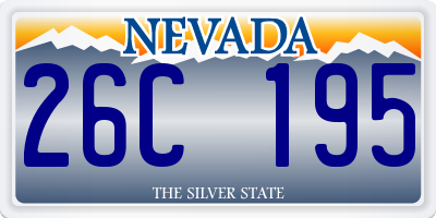 NV license plate 26C195